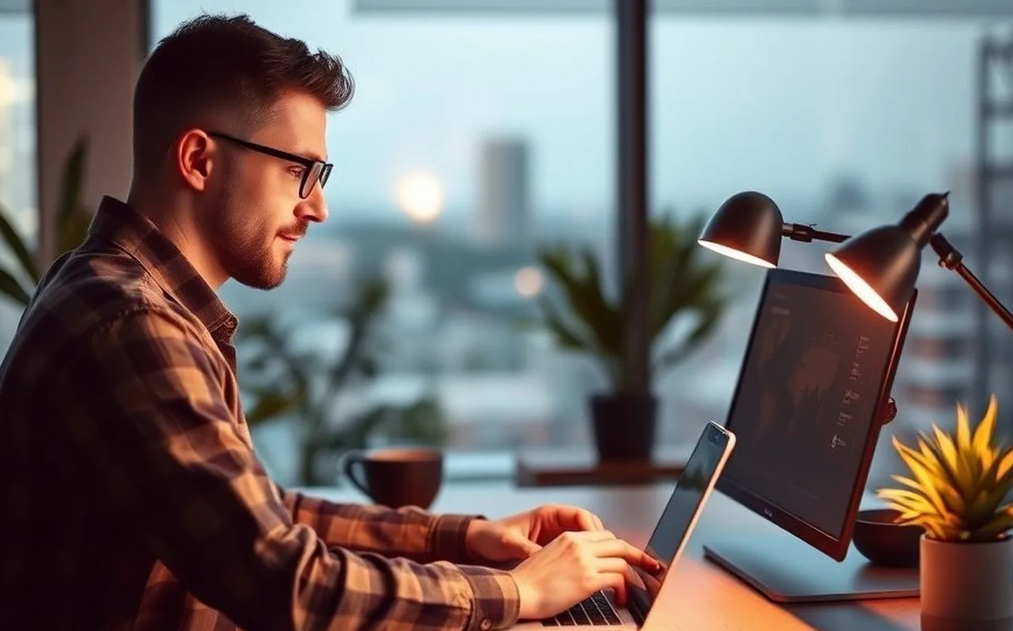 Entrepreneur achieving work-life balance
